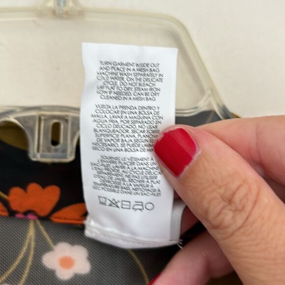 CAbi Women Mingle Kimono Duster Coverup Mesh Floral Tie Belt Black U0026 small! - Picture 6 of 11